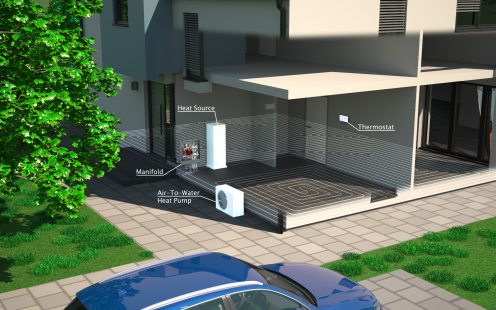 Air to store water heat pump